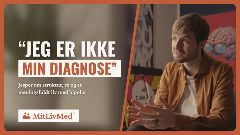 Jesper fortæller i et interview ved siden af teksten “Jeg er ikke min diagnose”.